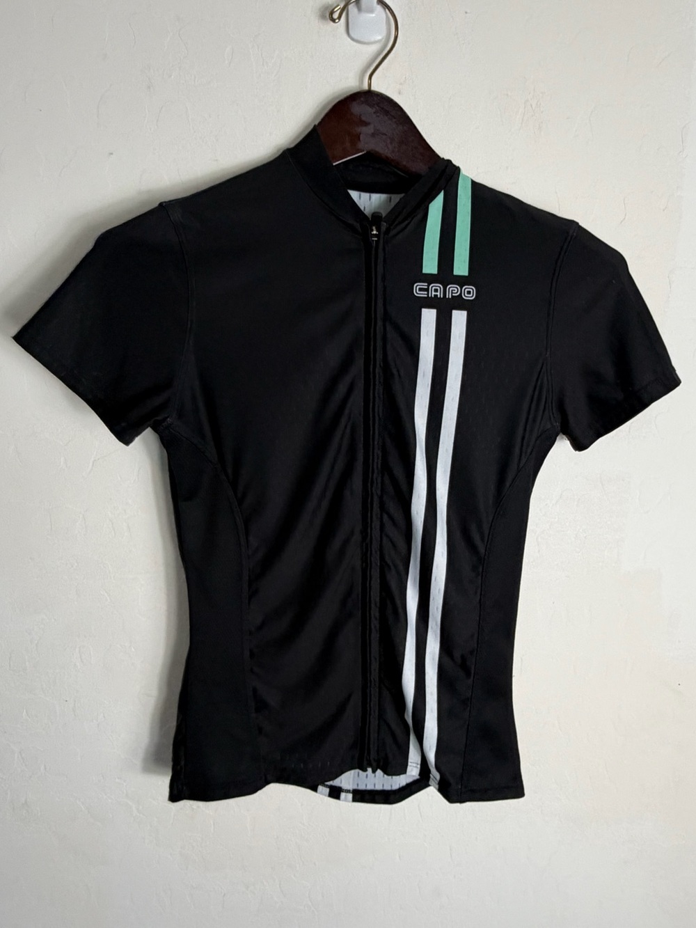 CAPO Cycling Jersey Womens Size Small BLACK Green - Made In Italy